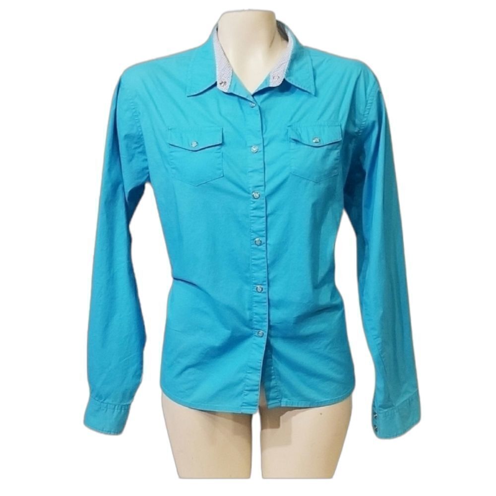 ‎Aura Turquoise Pearl Snap Size XL